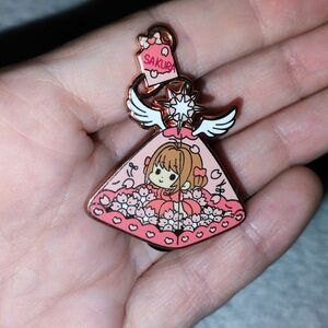 Arisa Chibara Small Sakura Pink Teabag Kawaii Anime Girl Enamel Pin
